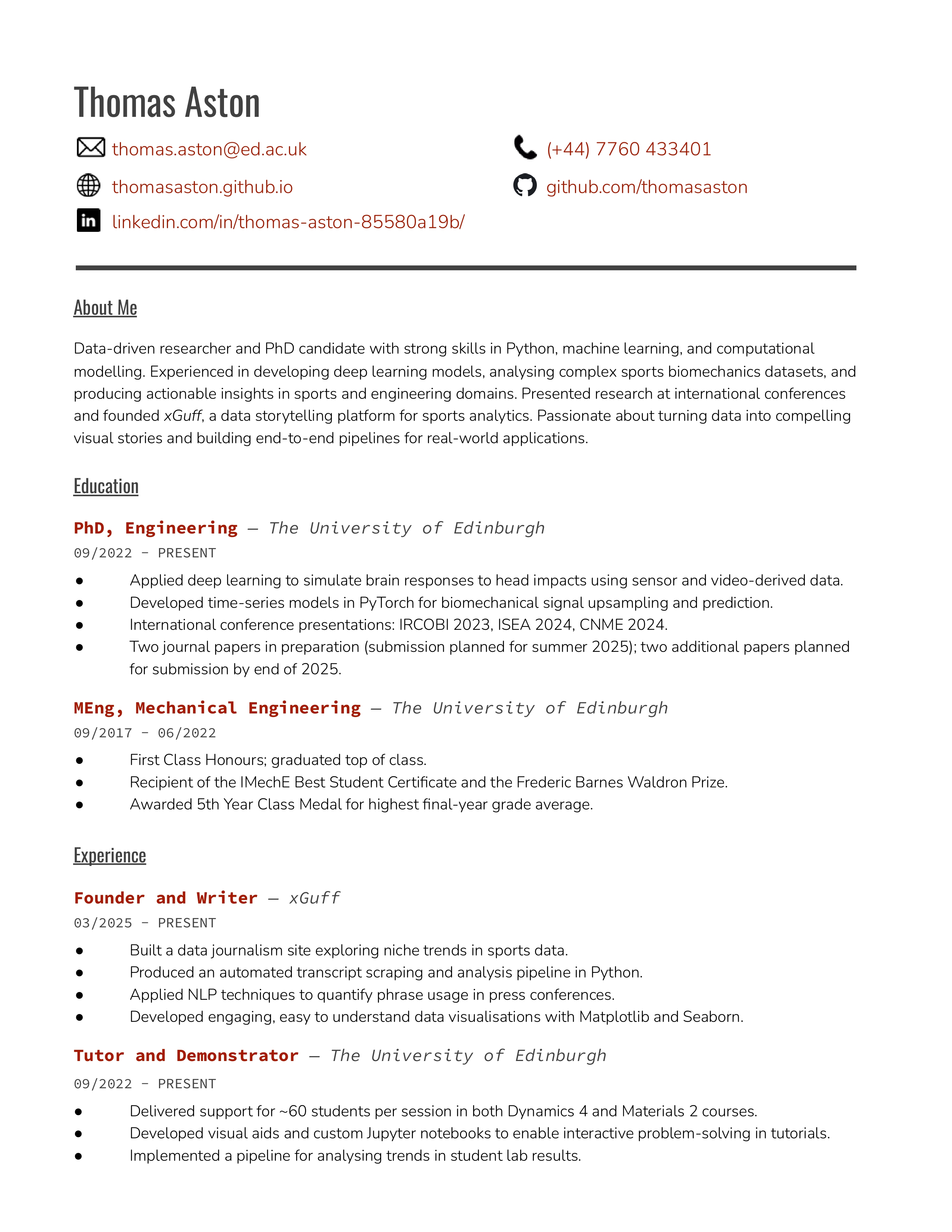 CV page 1